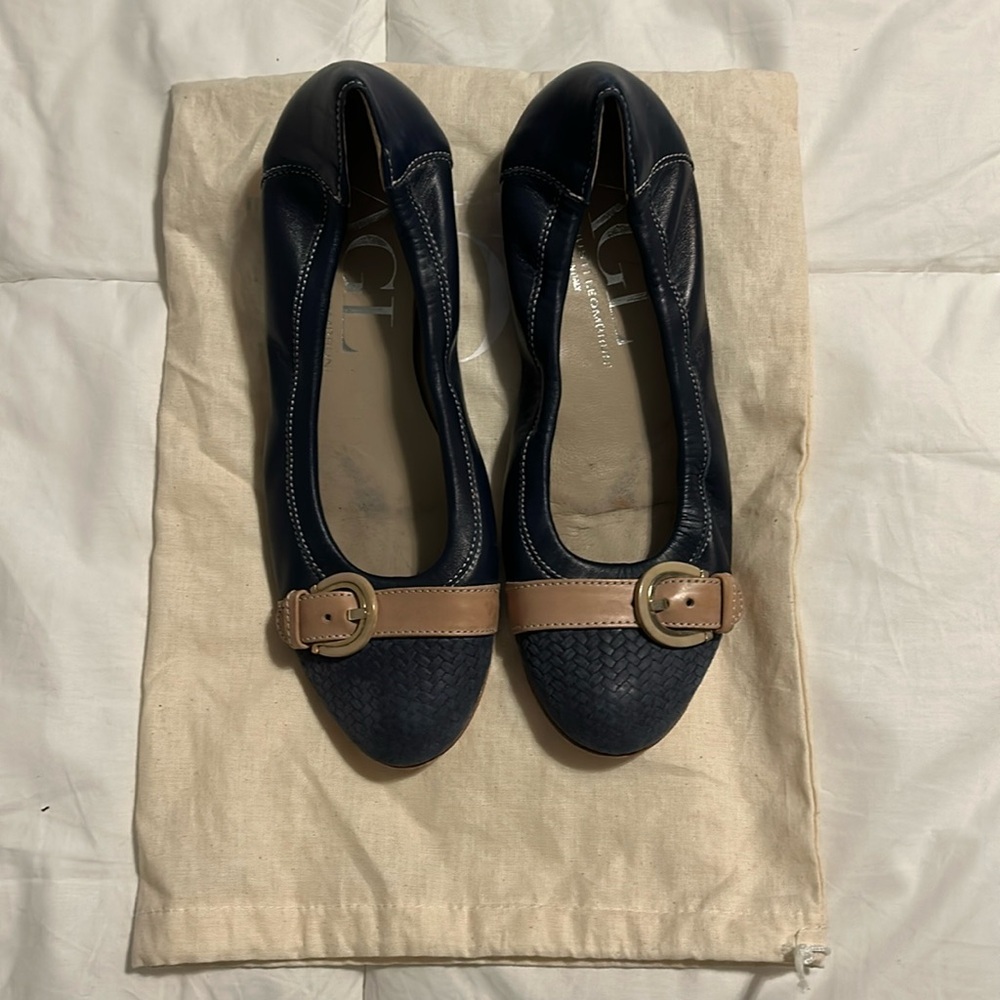 AGL Ballet flats Navy blue size 38/8
